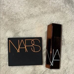 Bundle of 2 NARS Single Brown Eyeshadow and Mini AfterGlow Lipbalm